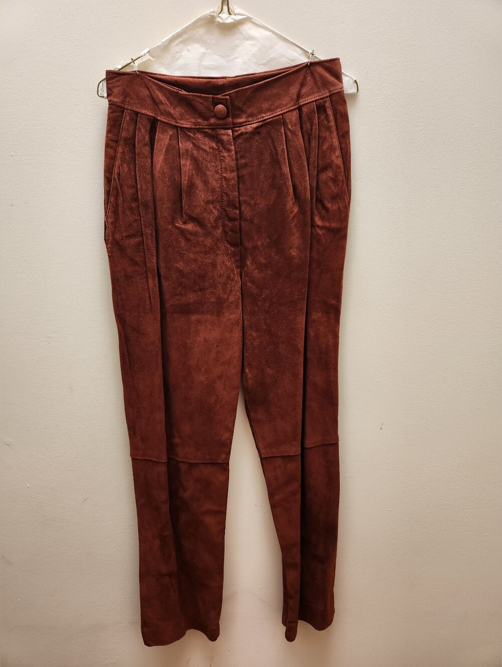 Vintage Brown Rust Suede Trousers Pants Size 12